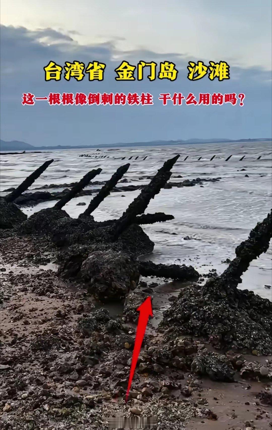 金门海滩最近被拍到密密麻麻插满反登陆锥，远看跟铁刺猬似的。这玩意儿说白了就是防登