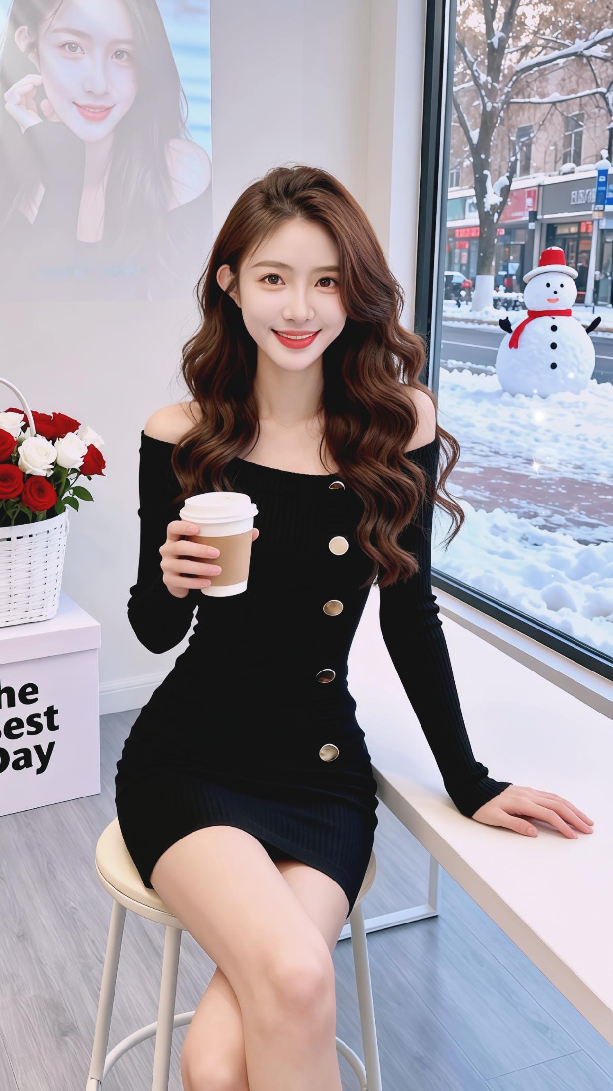 辣妹时尚穿搭黑色系连衣裙