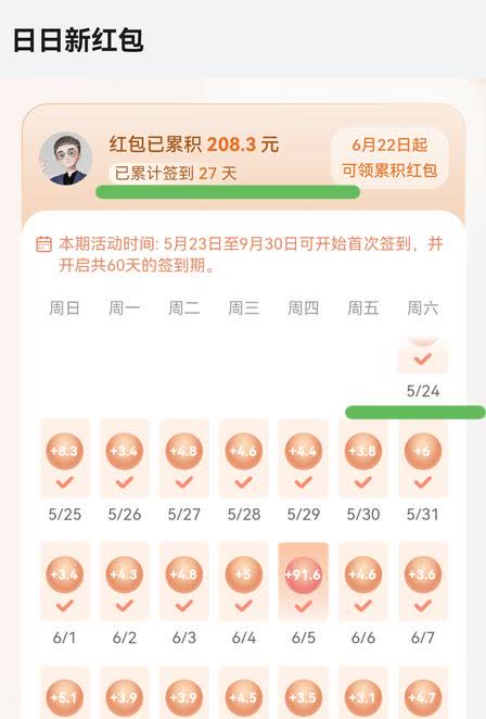 又中奖了，自从入手华为nova14手机后，天天抢红包，虽然没有多少米，但情绪价值