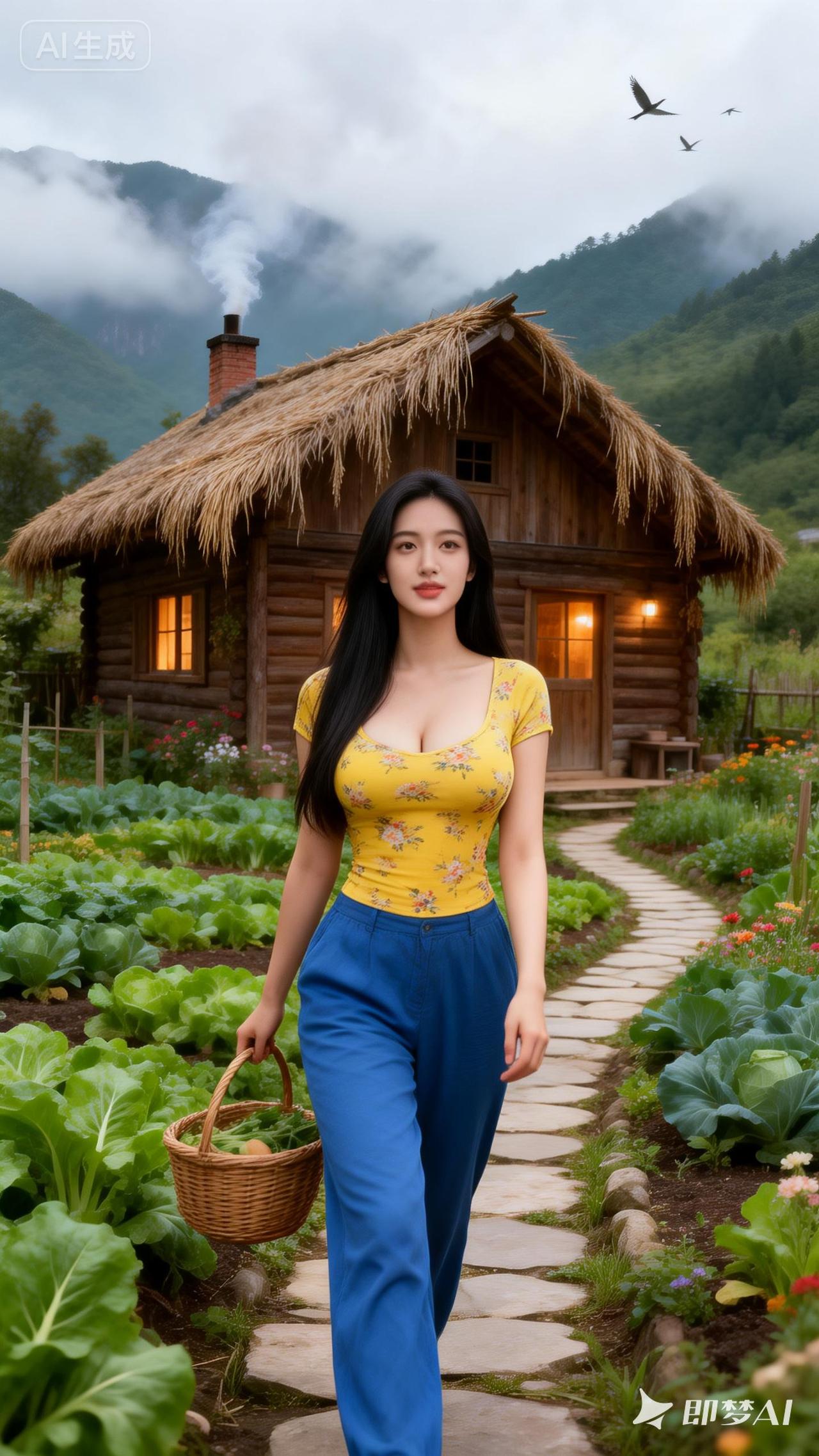 上联；绵绵细雨千般意，诚邀下联袅袅炊烟万缕情