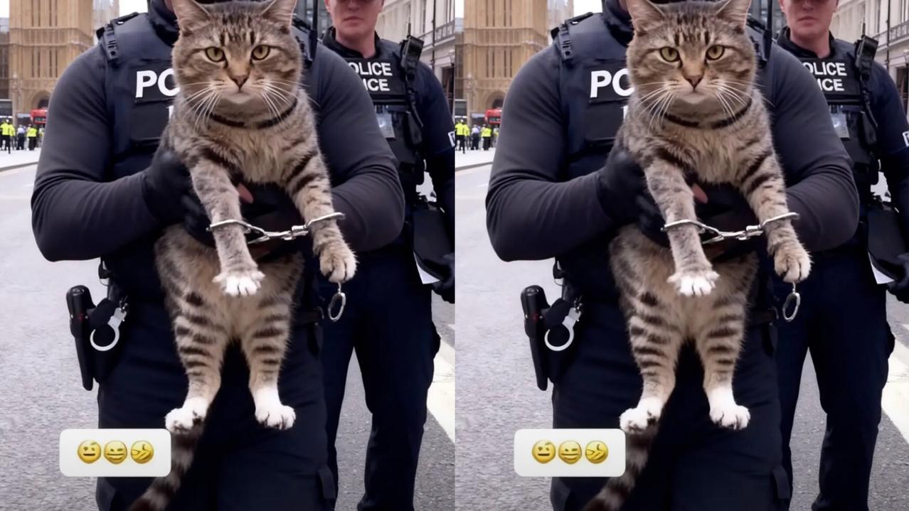 最近刷到个超逗的事儿：英国一只中国狸花猫偷三文鱼被抓，警察居然给它戴上了迷
