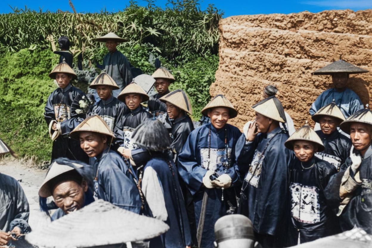 这张19世纪末的老照片，是清代底层佐杂官员的群像。他们是清廷官僚体系的“毛细血管