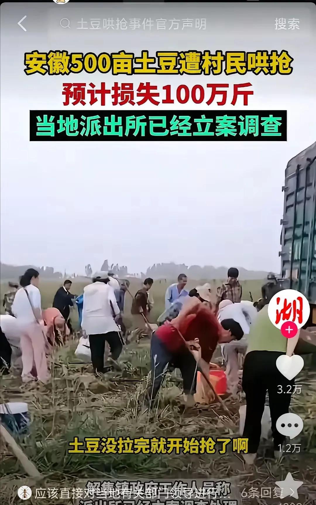 不严惩这样的群体抢劫行为，就会让人觉得法不责众。安徽宿州的种植户在当地承包了50