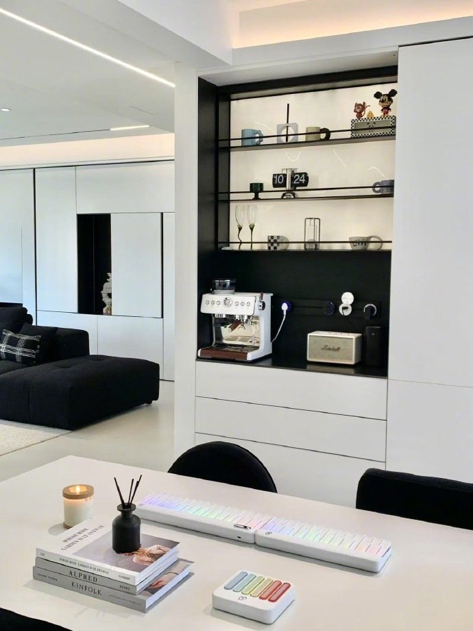 偏大一点的户型都可以考虑考虑黑白极简风…