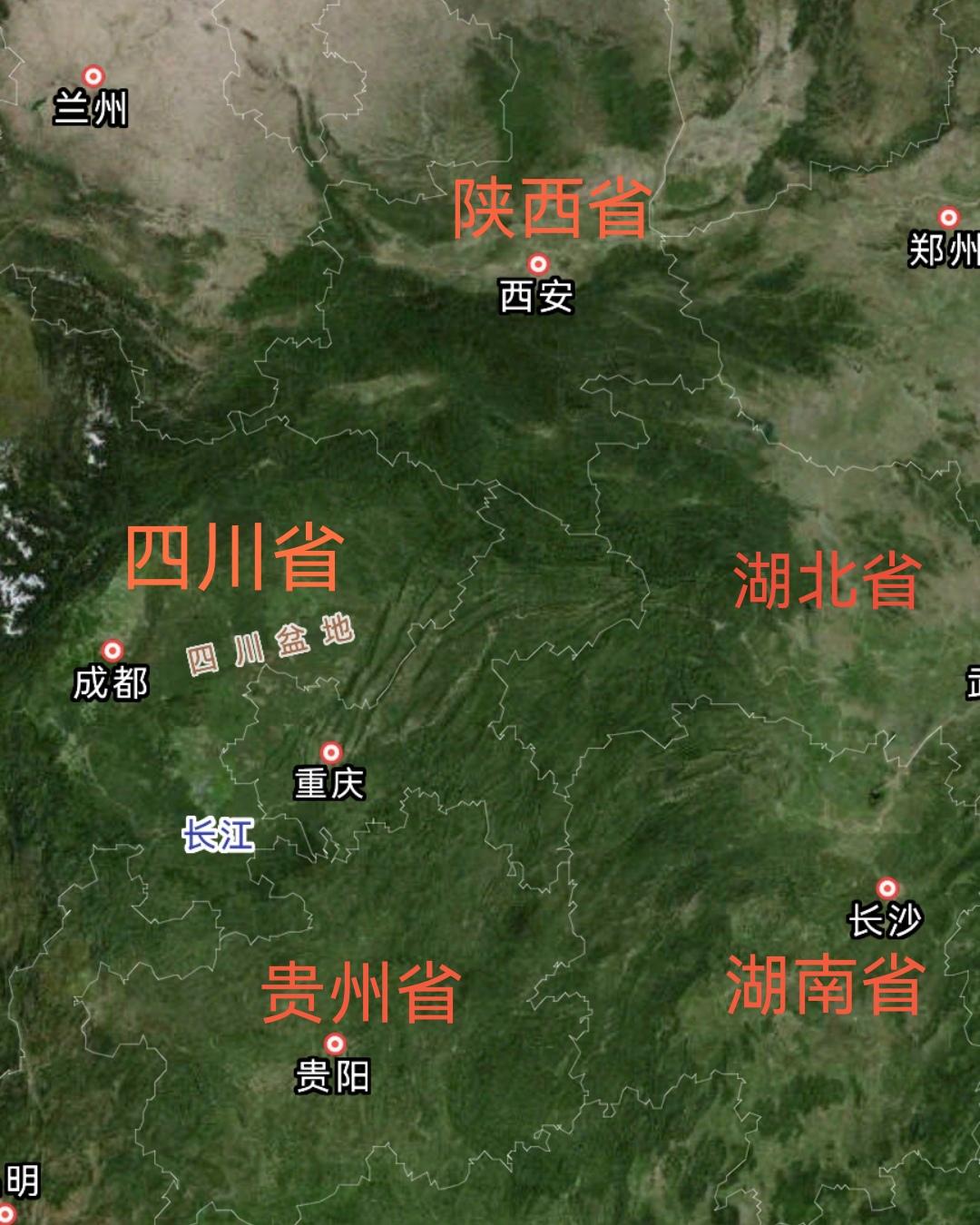 还有不少人没注意到重庆市连着陕西，也连着湖南。因为重庆直辖市的范围比较大，有8.