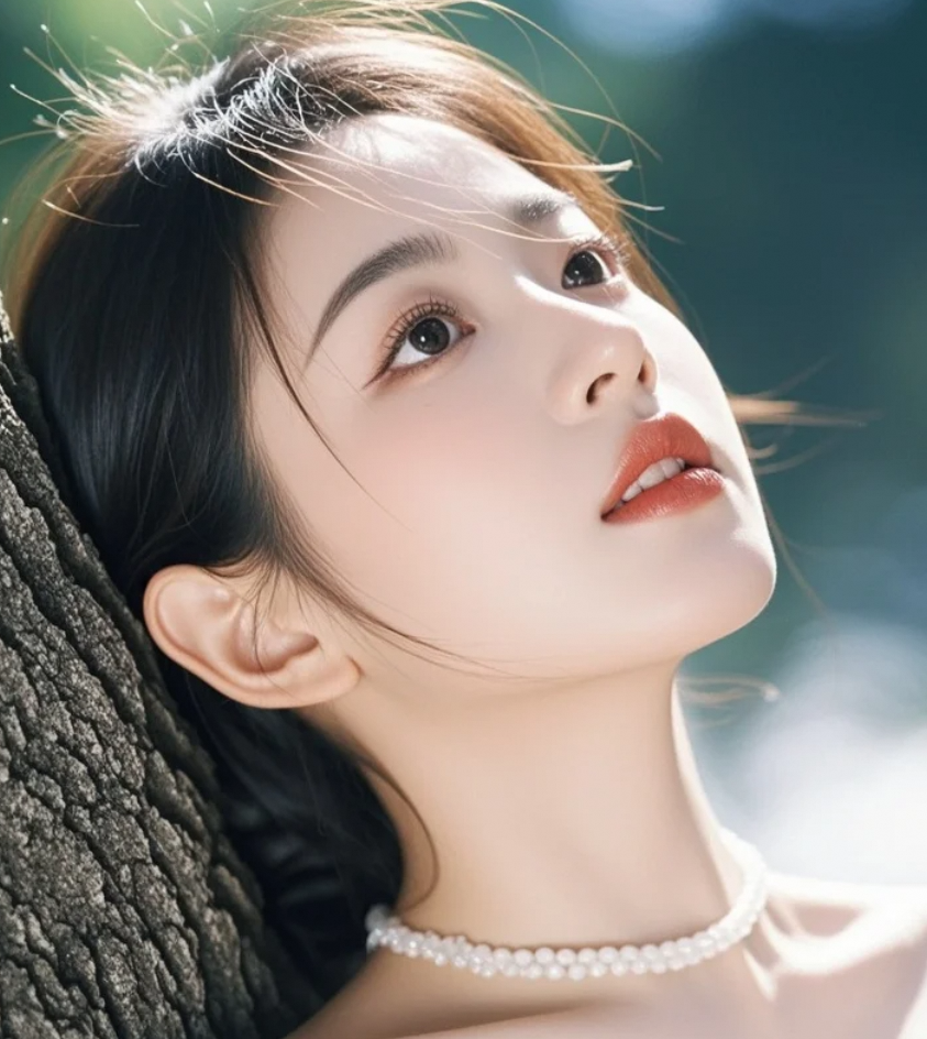 秀发轻舞，眼神迷离，她是从画中走出的东方美人吗？