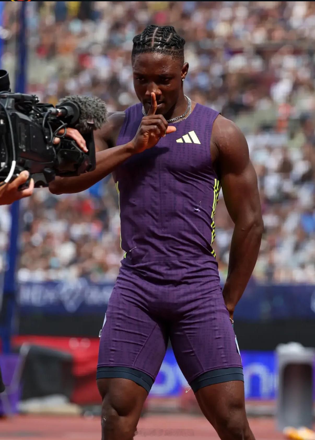 火力全开🔥2026钻石联赛伦敦站男子100米决赛，🇳🇬阿贾伊以9秒84（-