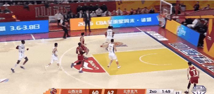 迪亚洛暴力补扣后长时间挂框拽筐裁判无表示山西🆚北京，第二节迪亚洛旱地拔葱