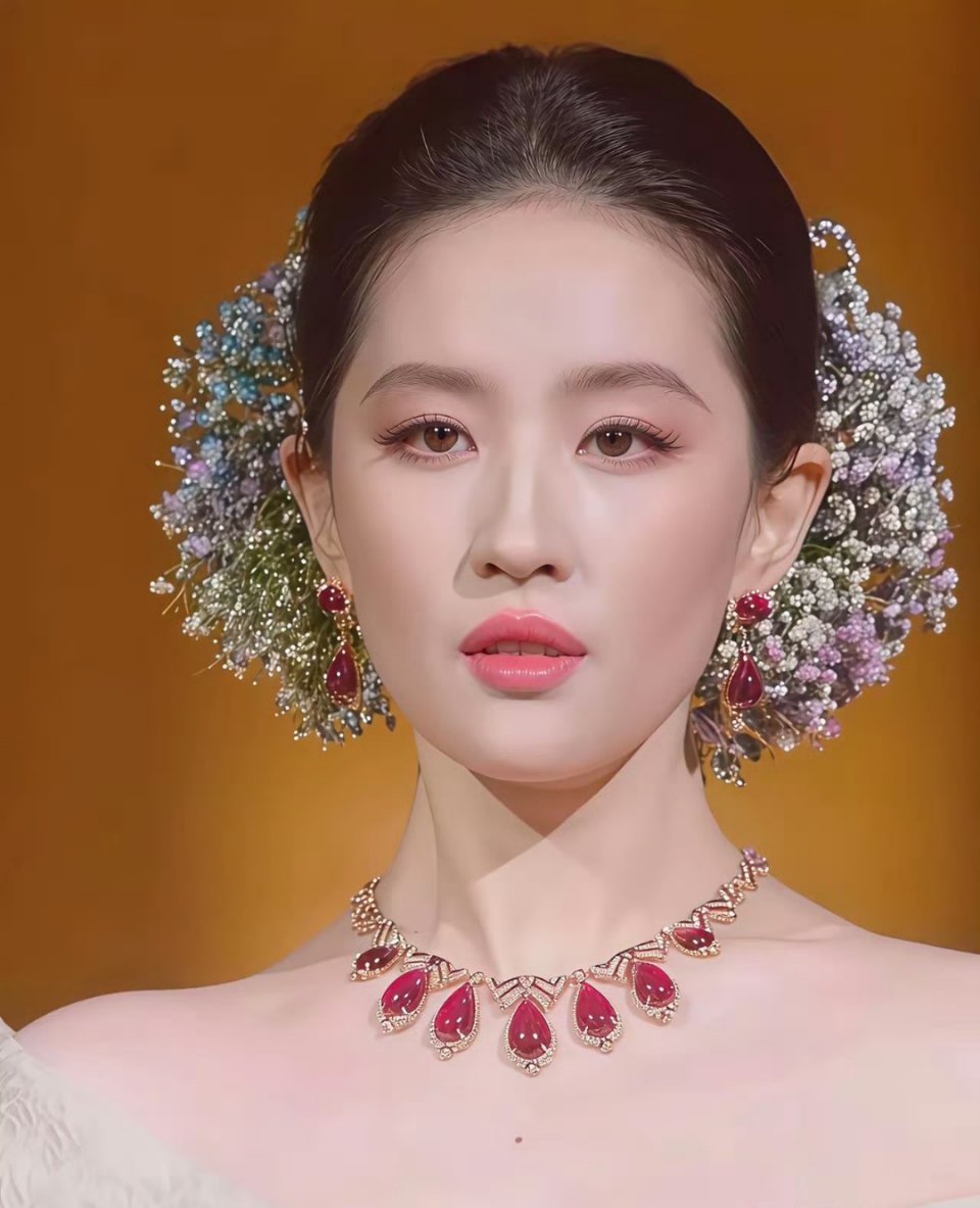 刘亦菲头上的满天星竟然有高奢珠宝的错觉......​​​