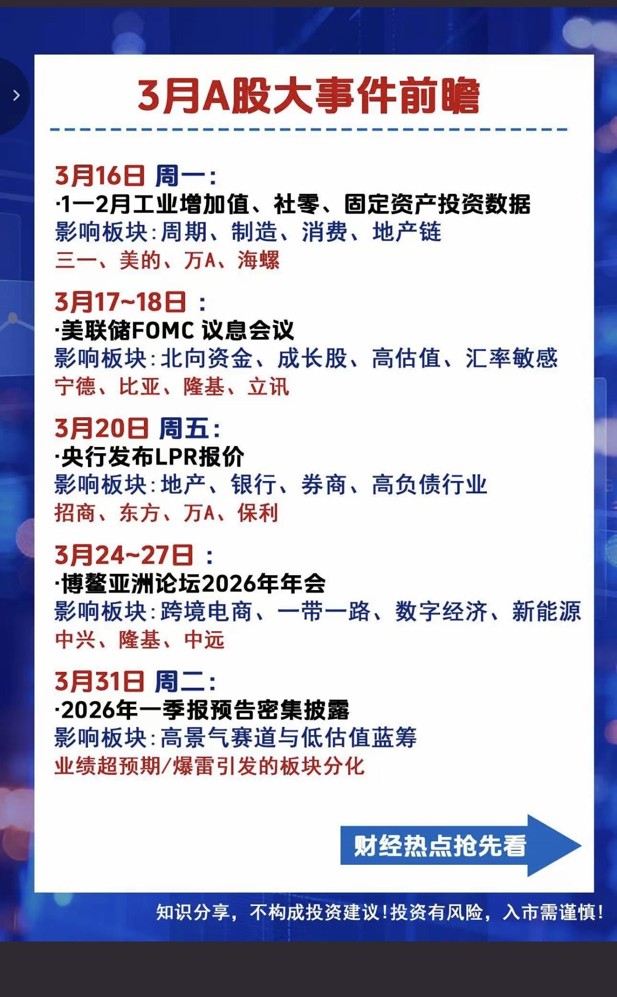 3月下旬：财经投资日历前瞻！1.英伟达GTC主题演讲2.CPO、液冷