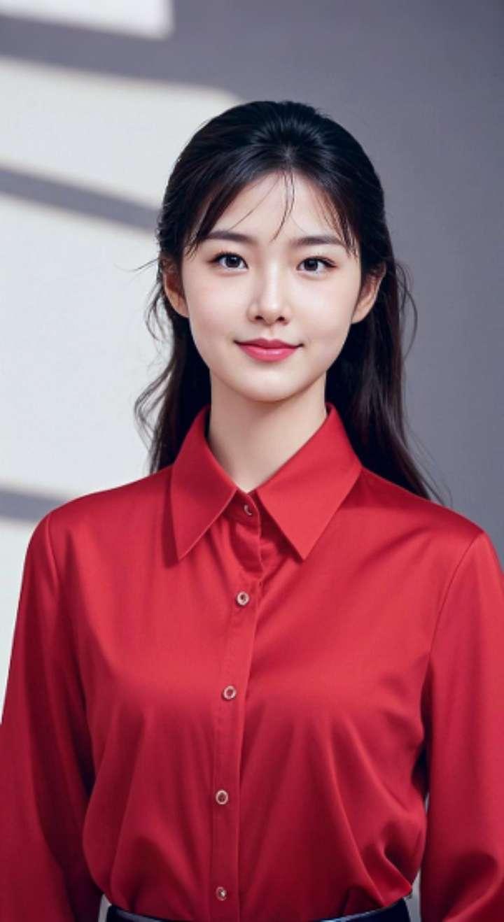 AI扩图AI红衫佳人