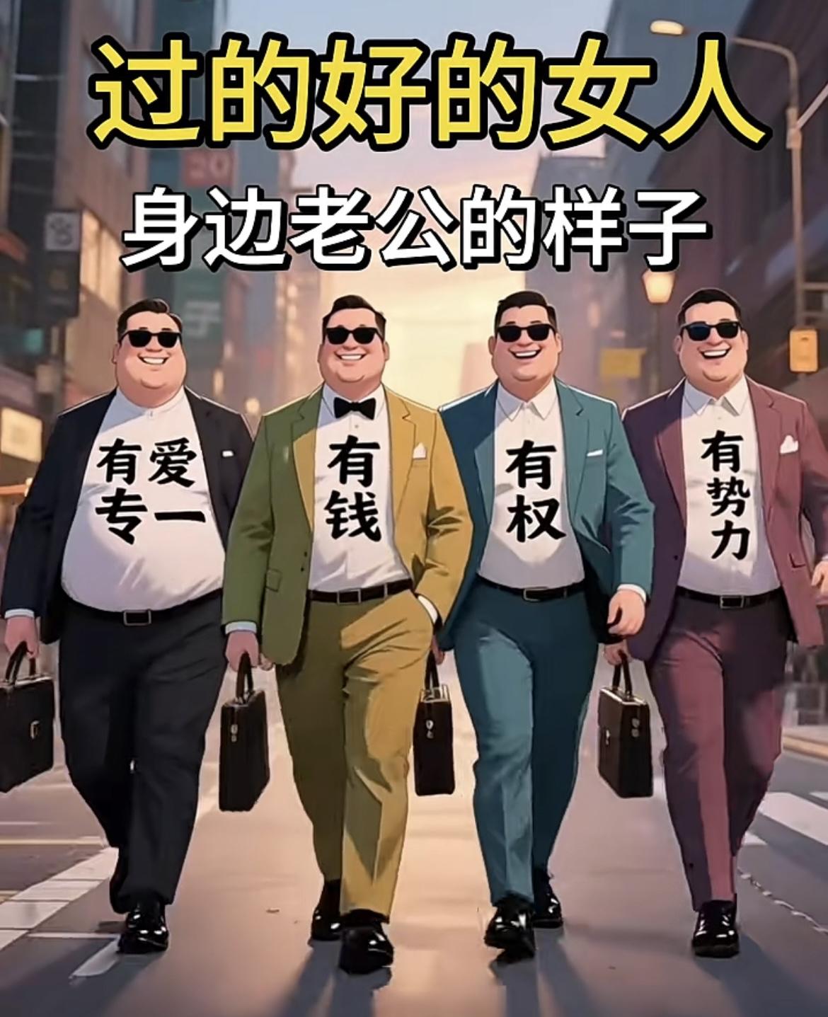 这组图是两种生活的直白对比：•【过得好的女人】[吃瓜]身边老公的标签