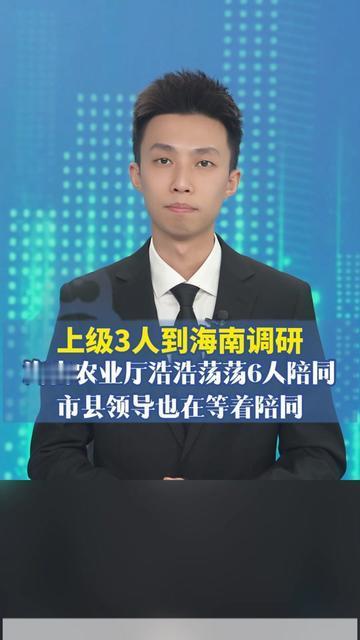 调研的排面，比海南的太阳还晃眼！上级3个人来海南看农业，农业厅直接带6个
