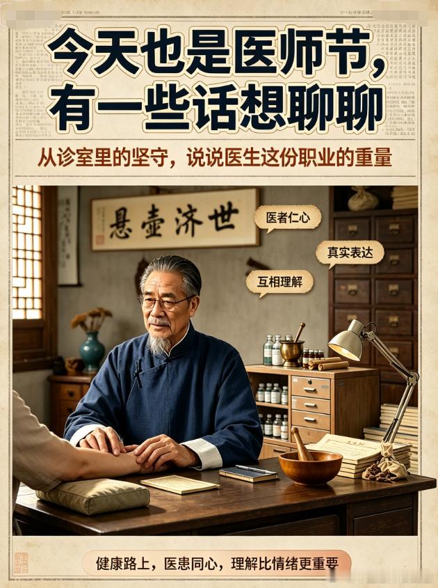 今天也是医师节，有一些话想聊聊。#国医的精诚力量##中医#从医这些年，我想告诉大家一件事：中医不是替