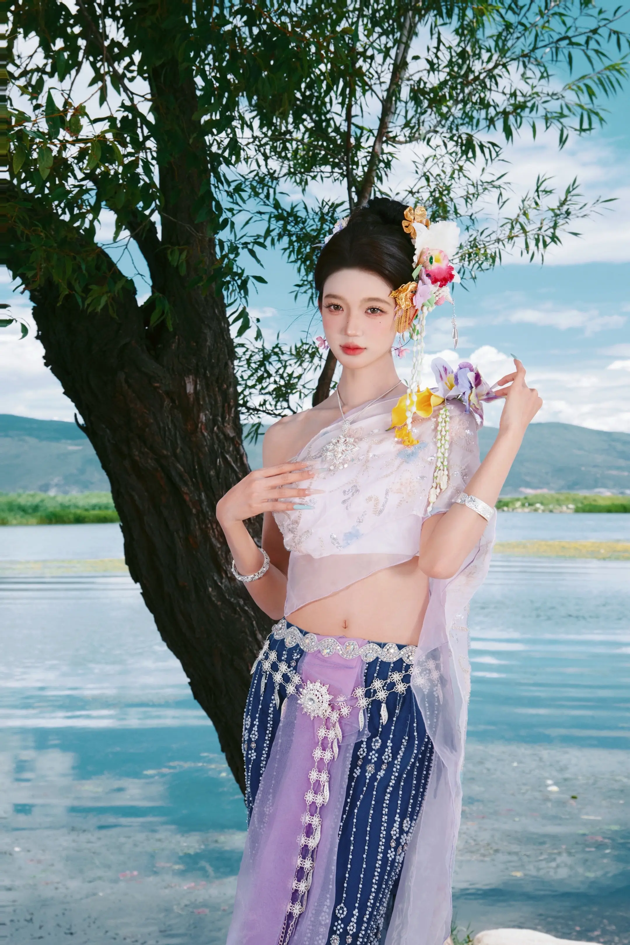 大理傣妹太明媚啦。