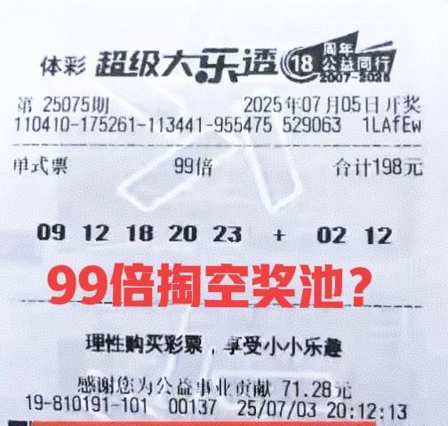 99倍掏空奖池？如果，我是说如果，这张去年的同期票，拿来本期照打，会不会有惊喜出
