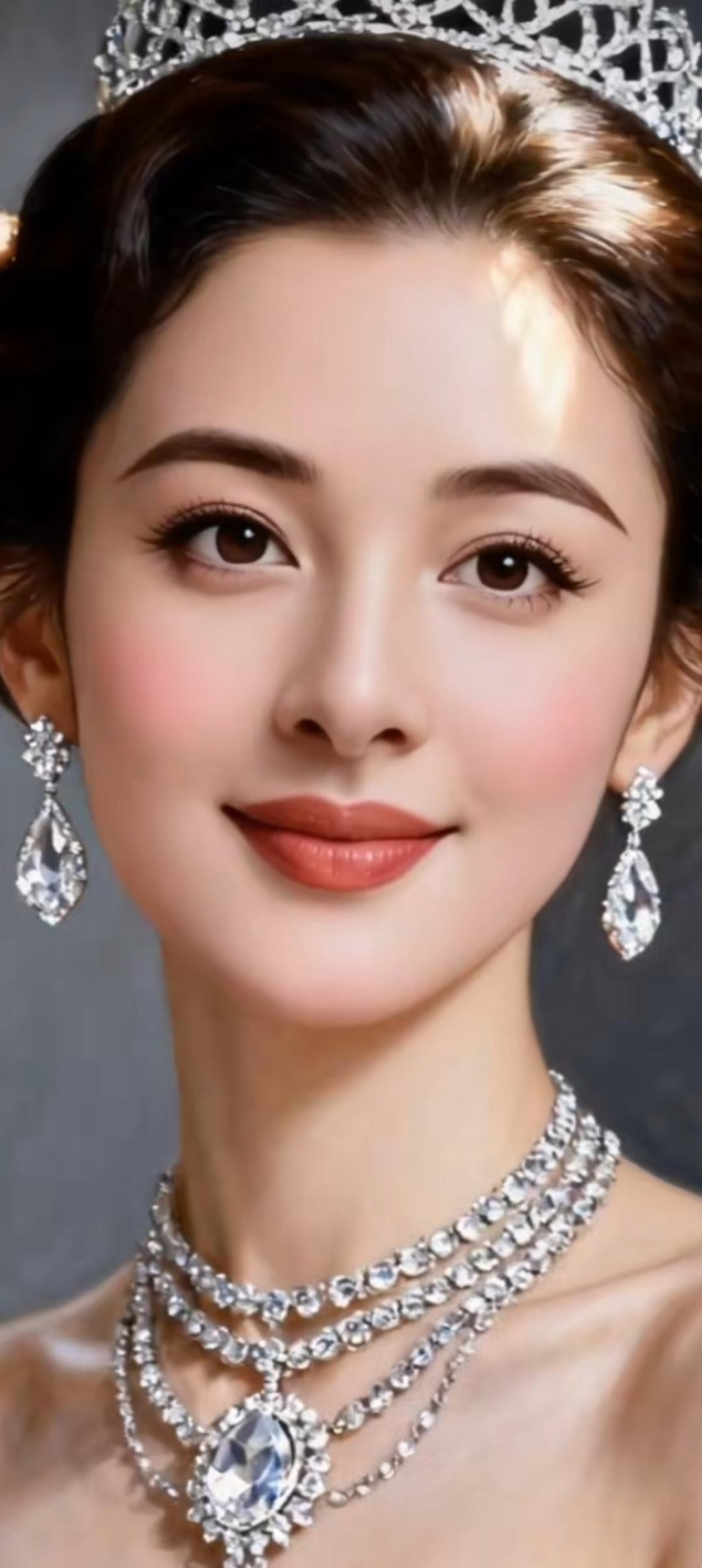 ✨梦幻公主风✨闪耀的珠宝，精致的妆容，宛如童话中的公主。