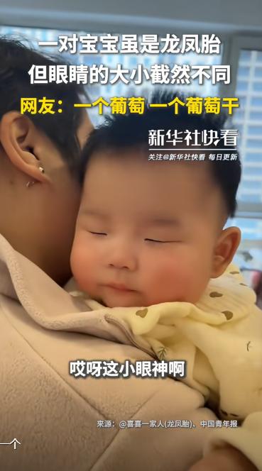 科学也没法解释了，这对双胞胎因为眼睛而火上人民日报了。 近日一对龙凤胎亮相