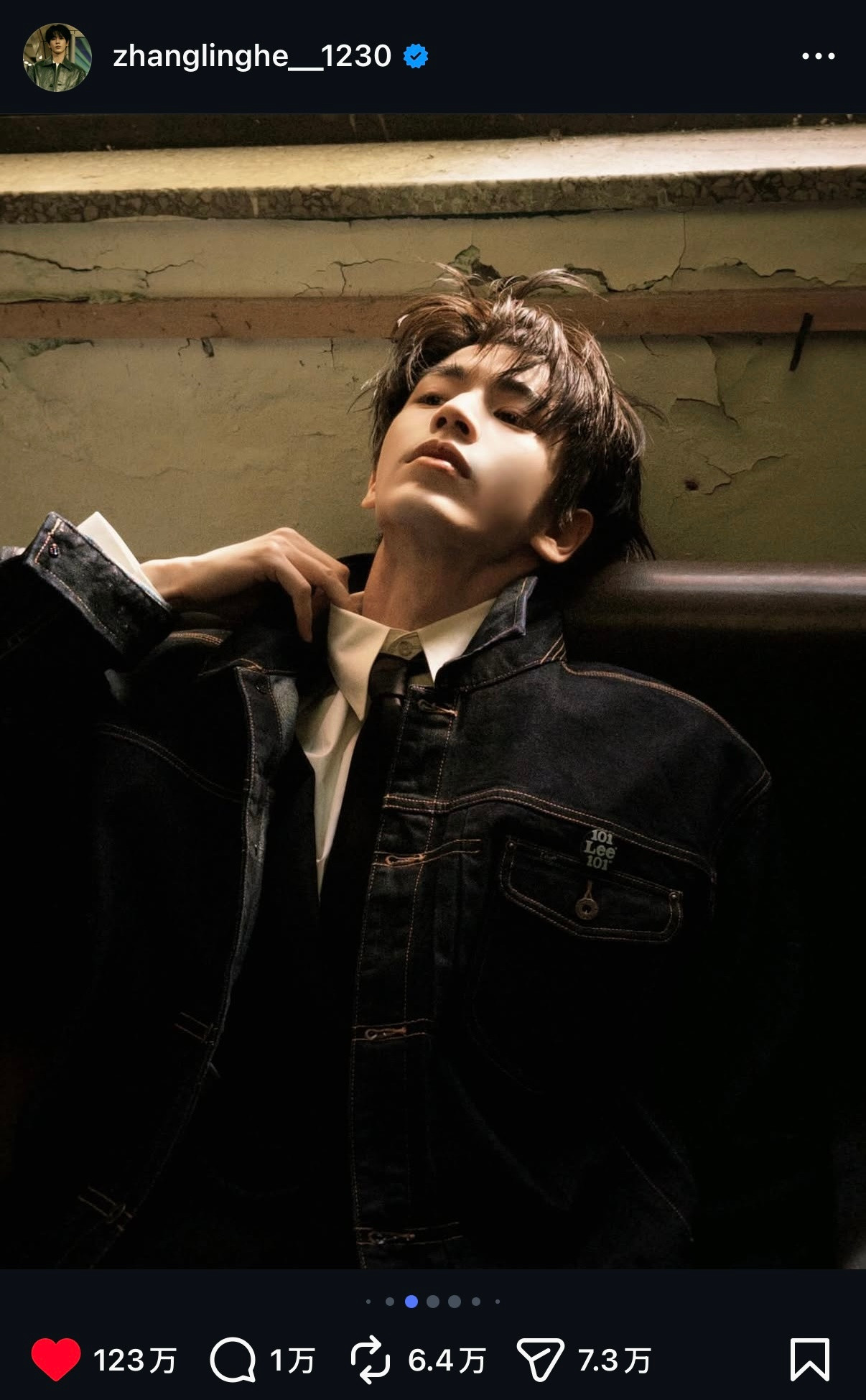 张凌赫的ins百万点赞🔥