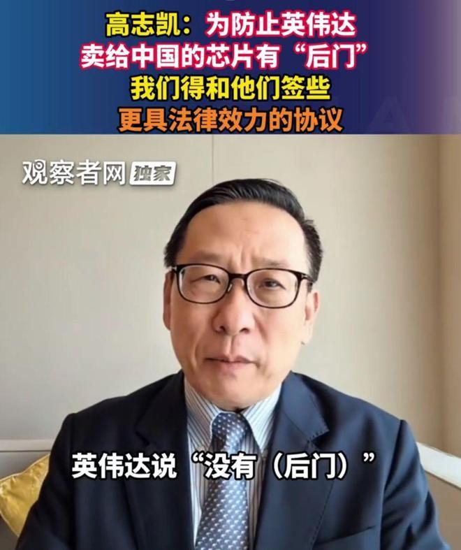 高志凯教授终于说到点子上了。8月25日，据媒体透露，国际问题专家高志凯建议英伟