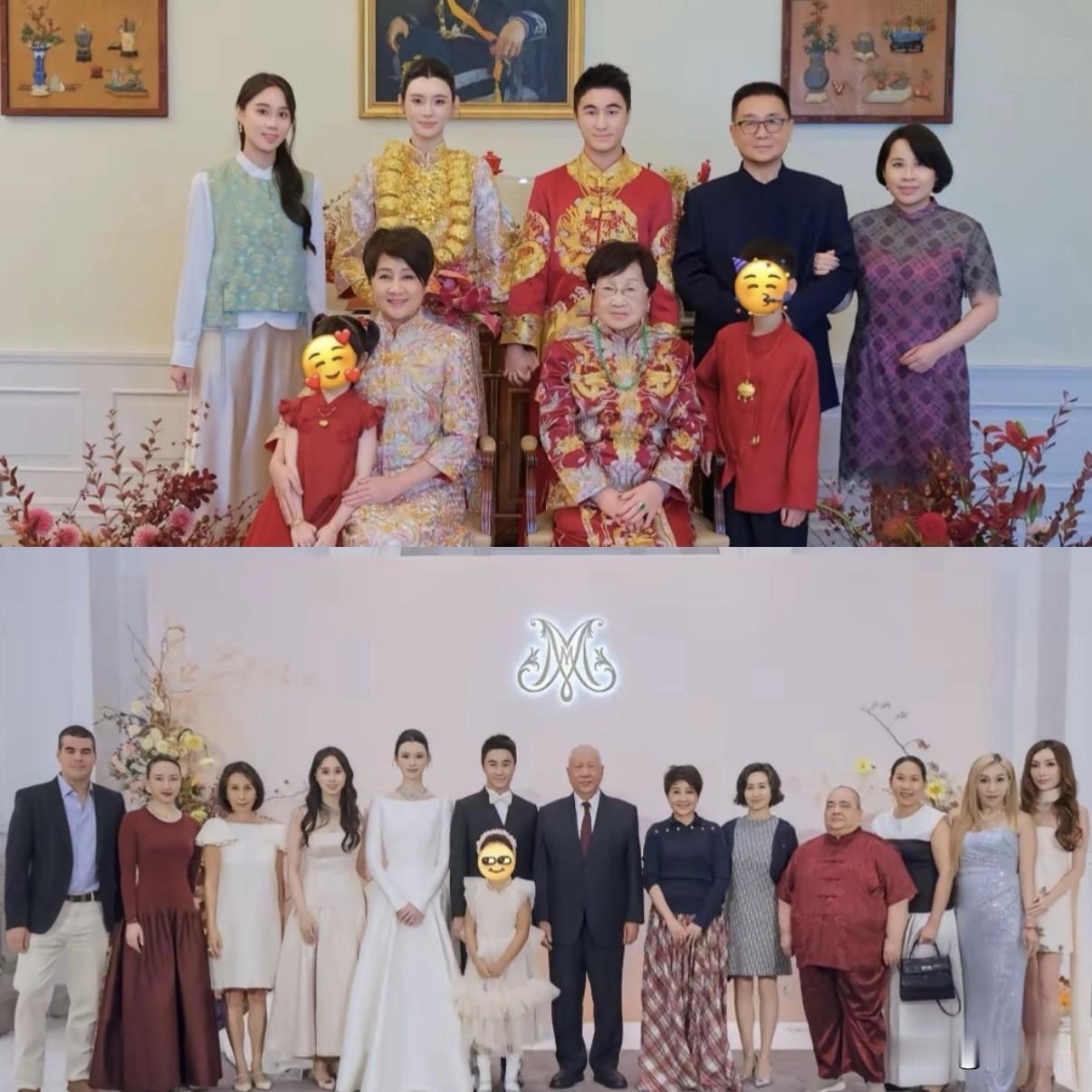 何超盈没进“小家”合照，辛奇隆又双叒没露面，这豪门合影太有戏了。何超欣晒奚梦瑶
