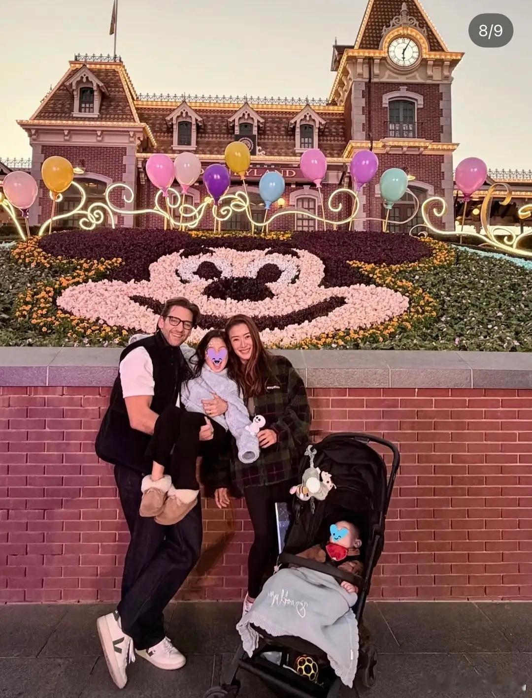 谢婷婷情节人为男友过生日，晒一家四口合照，小七岁男友帅气顾家！