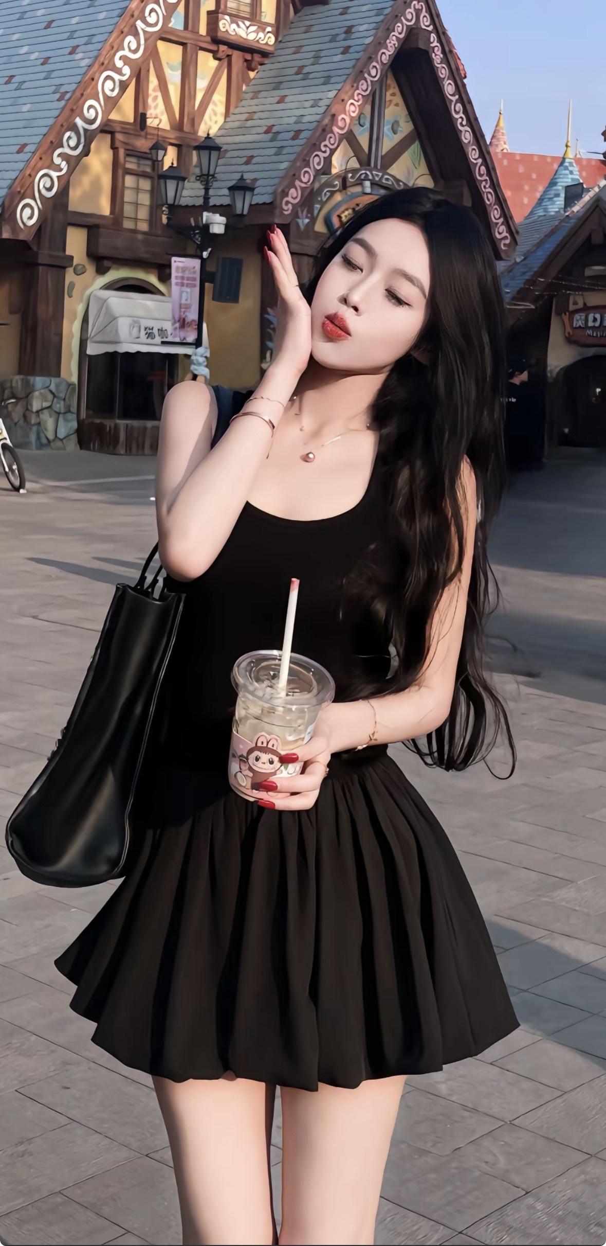 轻纱拂面，笑语盈盈。