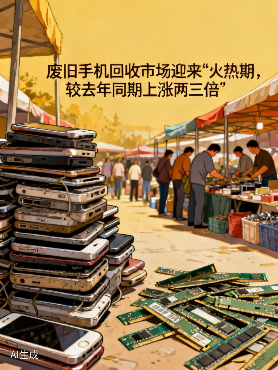 【内存条价格暴涨，废旧手机回收市场迎来"火热期，较去年同期上涨两三倍】