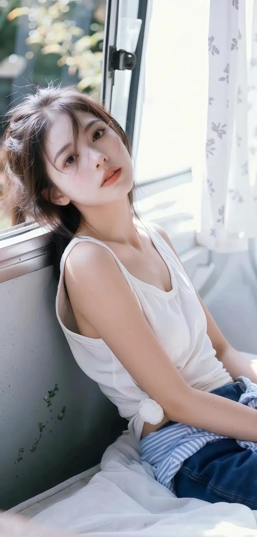 窗前人影动，似有春风来。