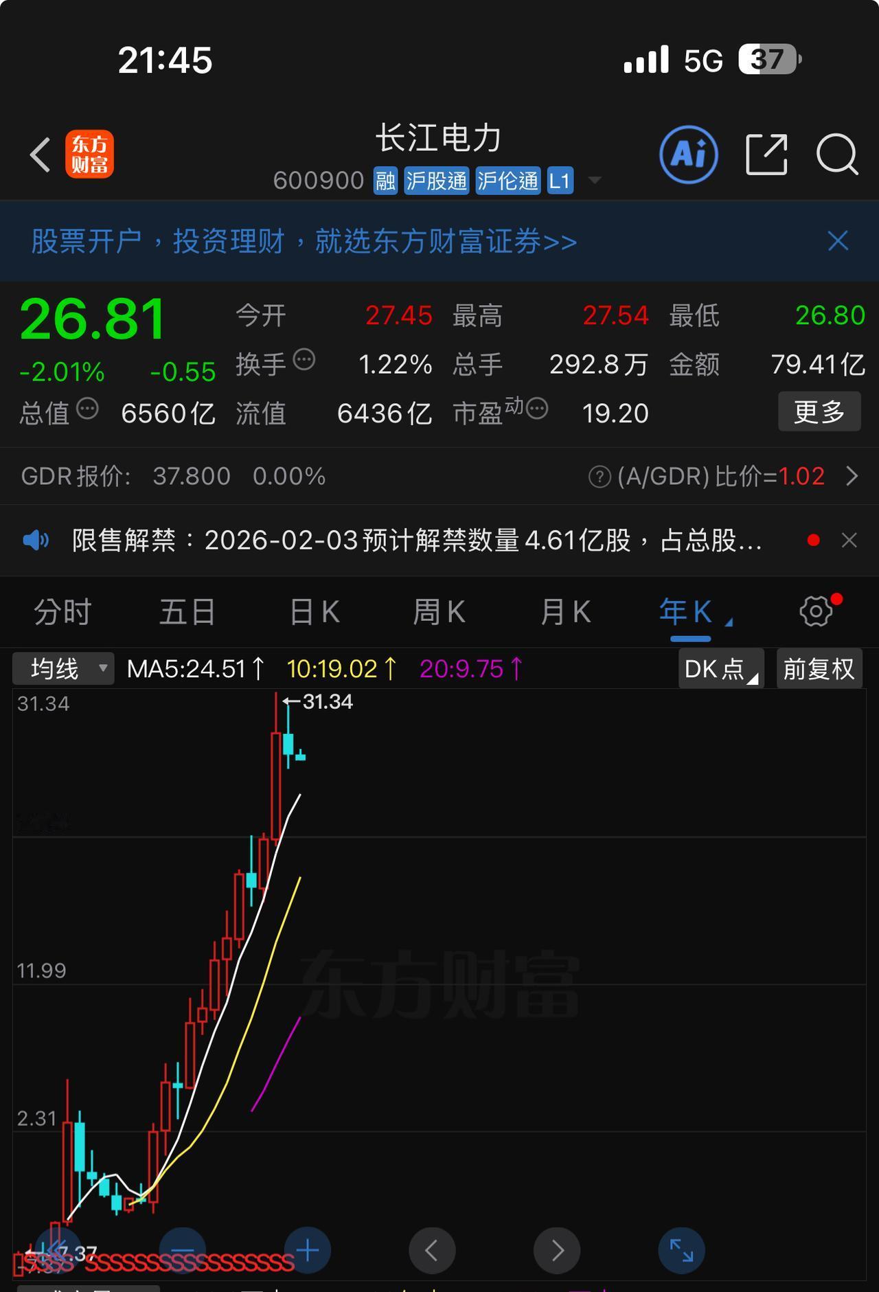 长江电力、中国移动、招商银行……。从价值、市盈率、国家意愿等等方面来说，这些股