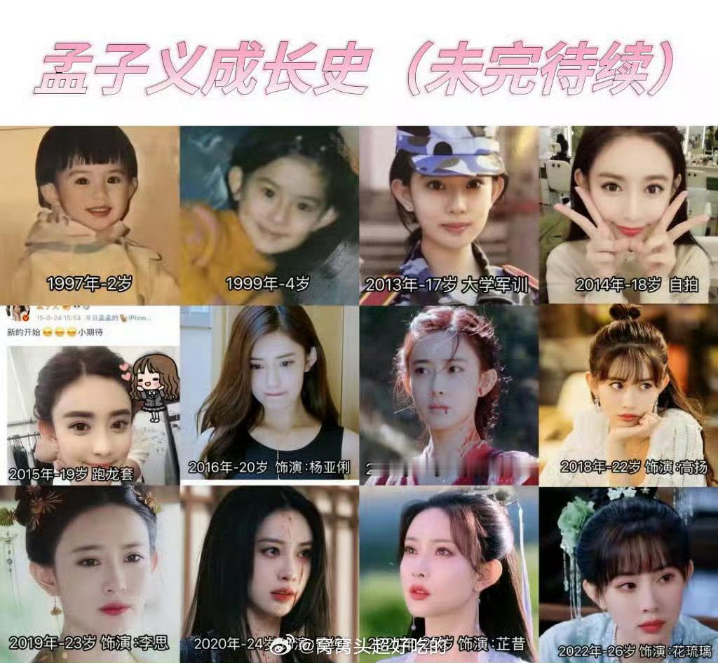 孟子义从小美到大啊..最近有啥好事要来了孟姐