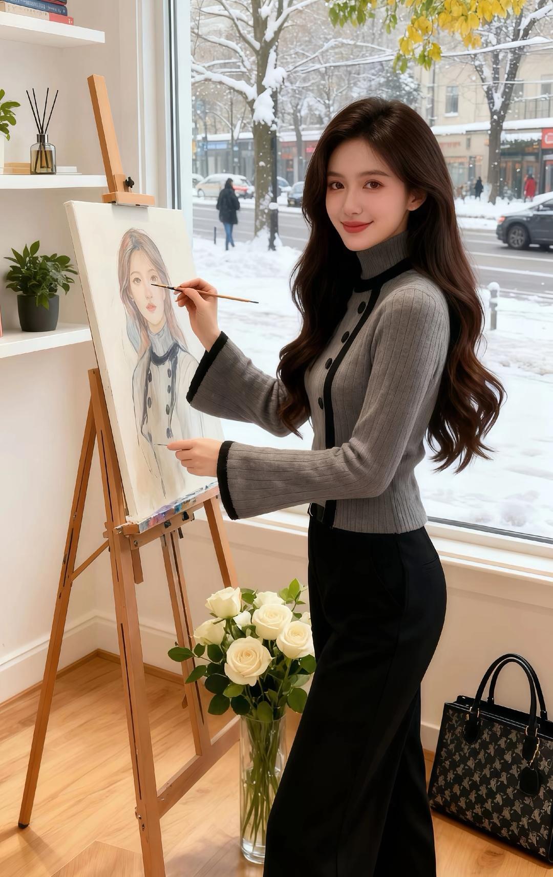 画中有画，画中有人。