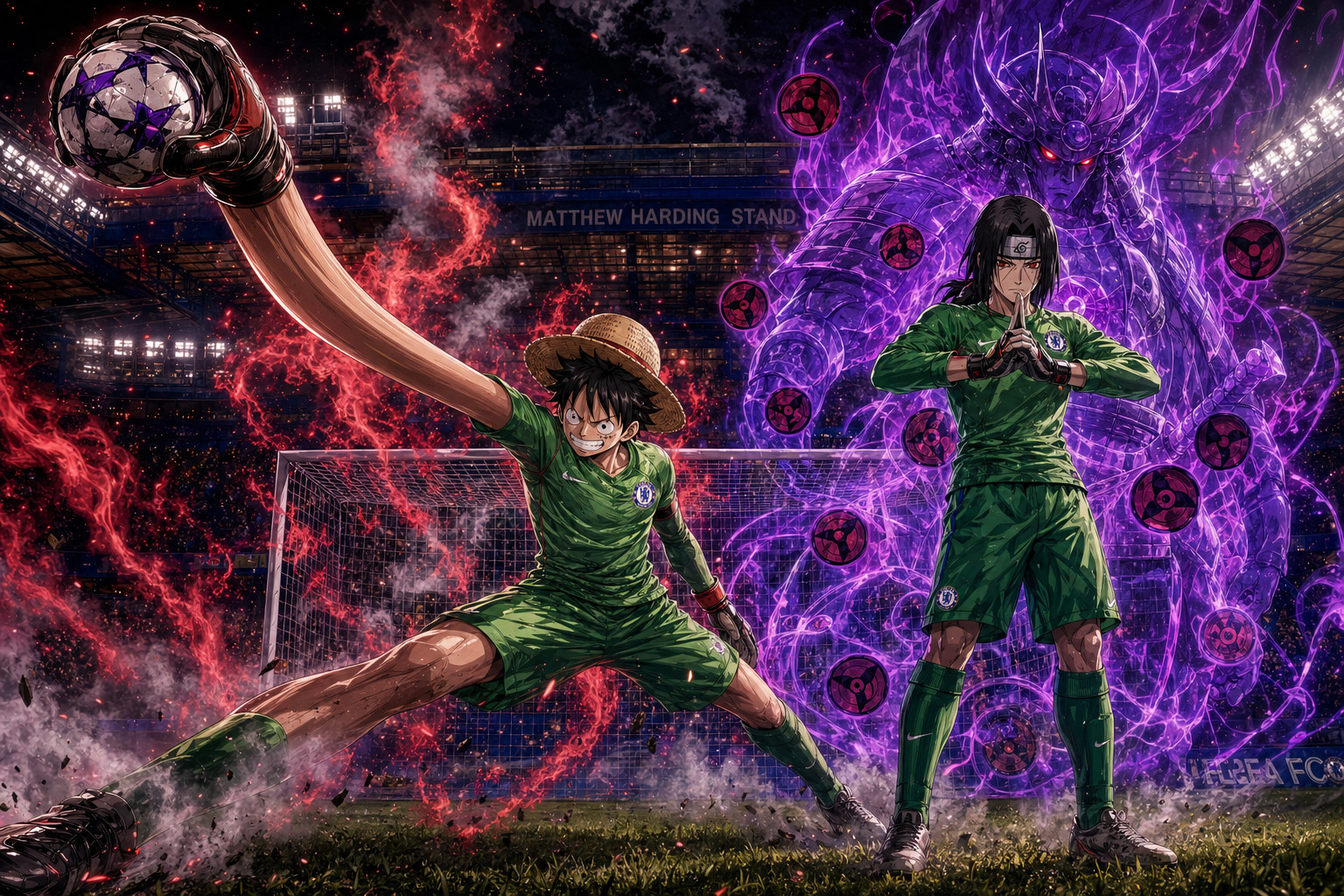 路飞➕宇智波鼬！两个世一门都在切尔西前段时间直播间聊起来谁是动漫界世一门，有说路