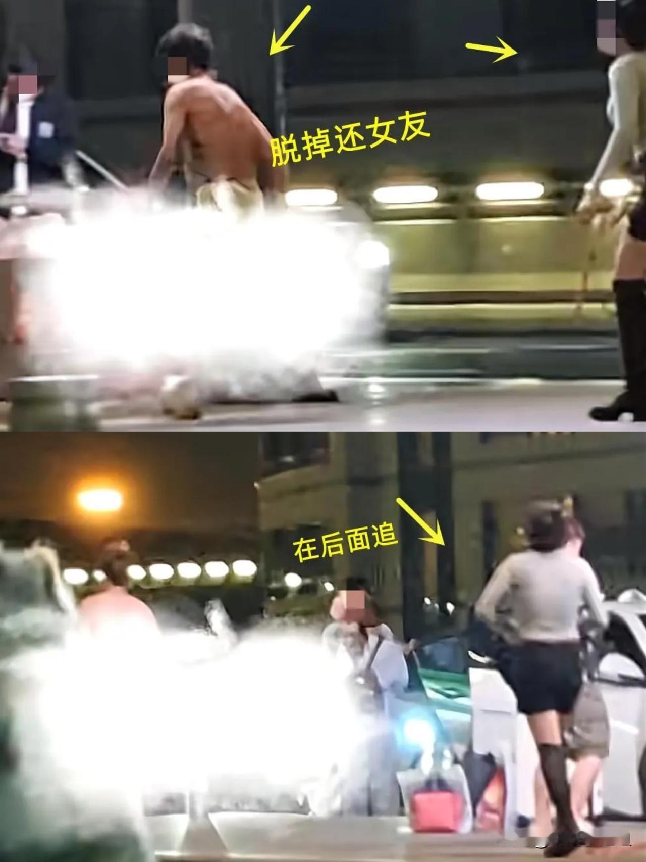 成都情侣街头互撕！逼还内裤逼出裸奔，男子当场脱光裸奔：这恋爱我不恋了！刚