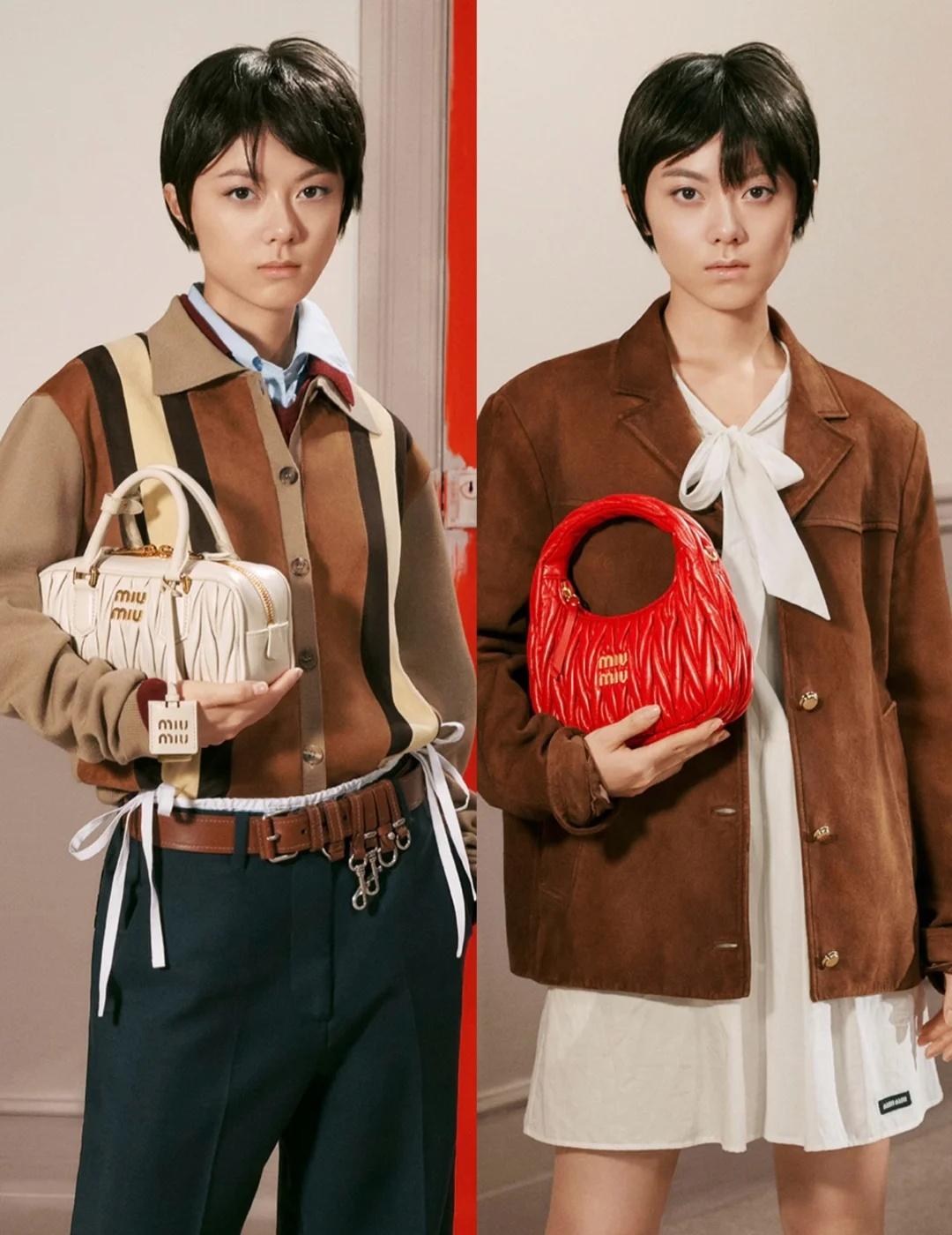 又是让人惊喜的赵今麦！赵今麦最新MiuMiu全球手袋大片，再次出演的麦麦又是让