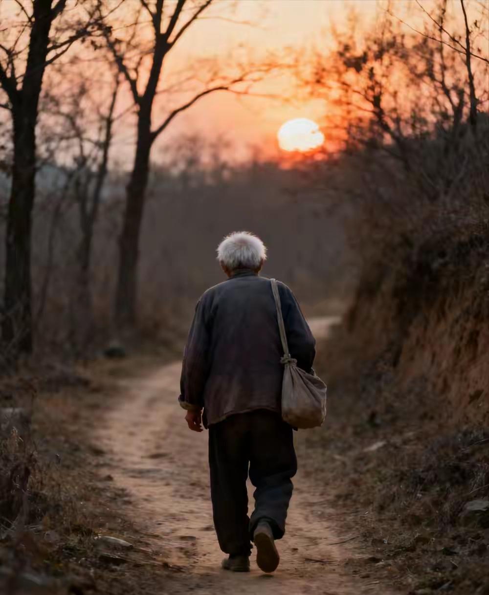 五点整,推门进去,老爷子自己把寿衣都穿好了。九十有二的年纪,耳不聋眼不