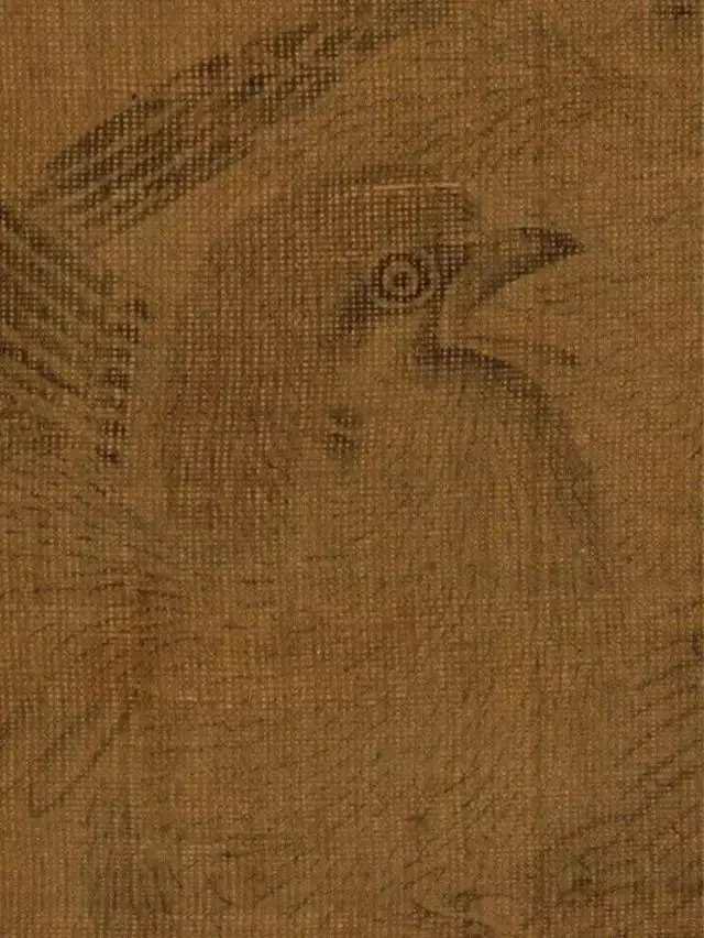 传南宋宋汝志雏雀图绢本墨画淡彩21.6×22.5cm。这幅宋画名作完美