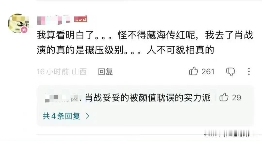看过肖战《藏海传》的，一定会被肖战的演技和同期声台词折服。肖战粉丝之所以那么自信