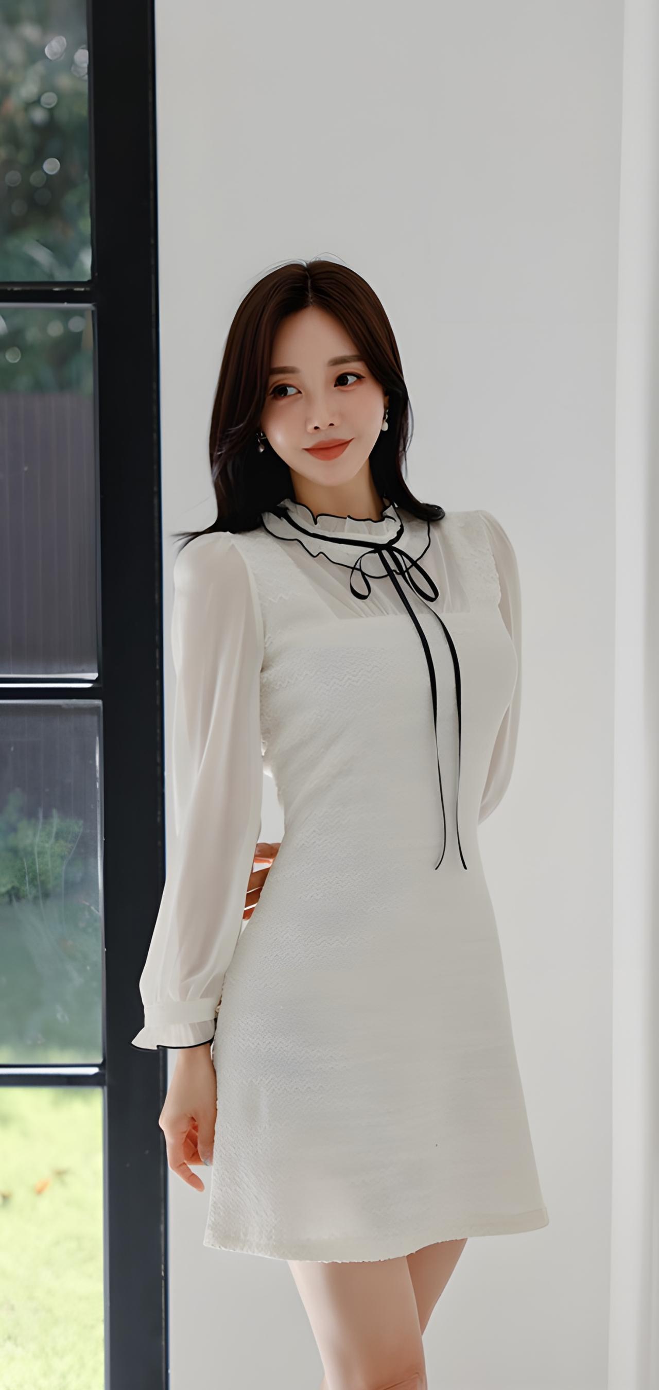 优雅白裙，清新自然，尽显温柔气质