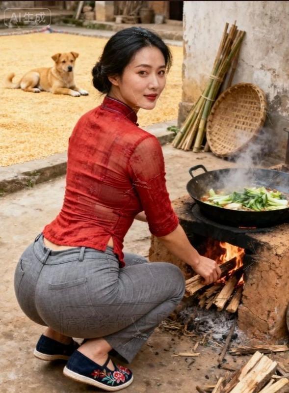 小院小黄狗，新媳妇，绣花鞋，地锅炖菜温柔乡…田园家生活小院