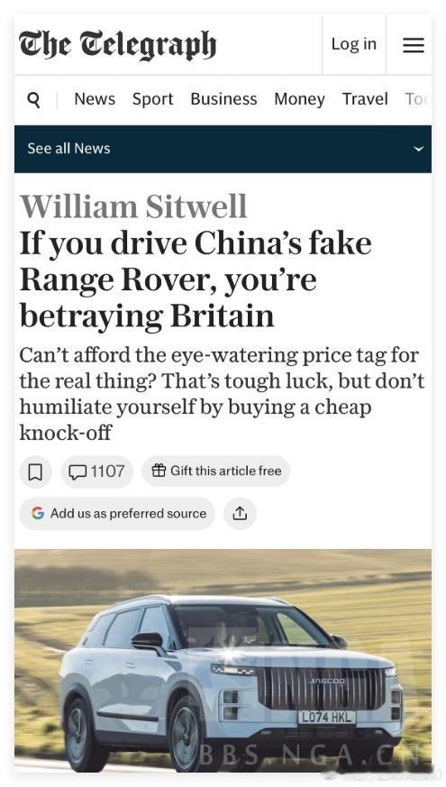 英国人是不知道路虎已经是阿三的吗？​​​