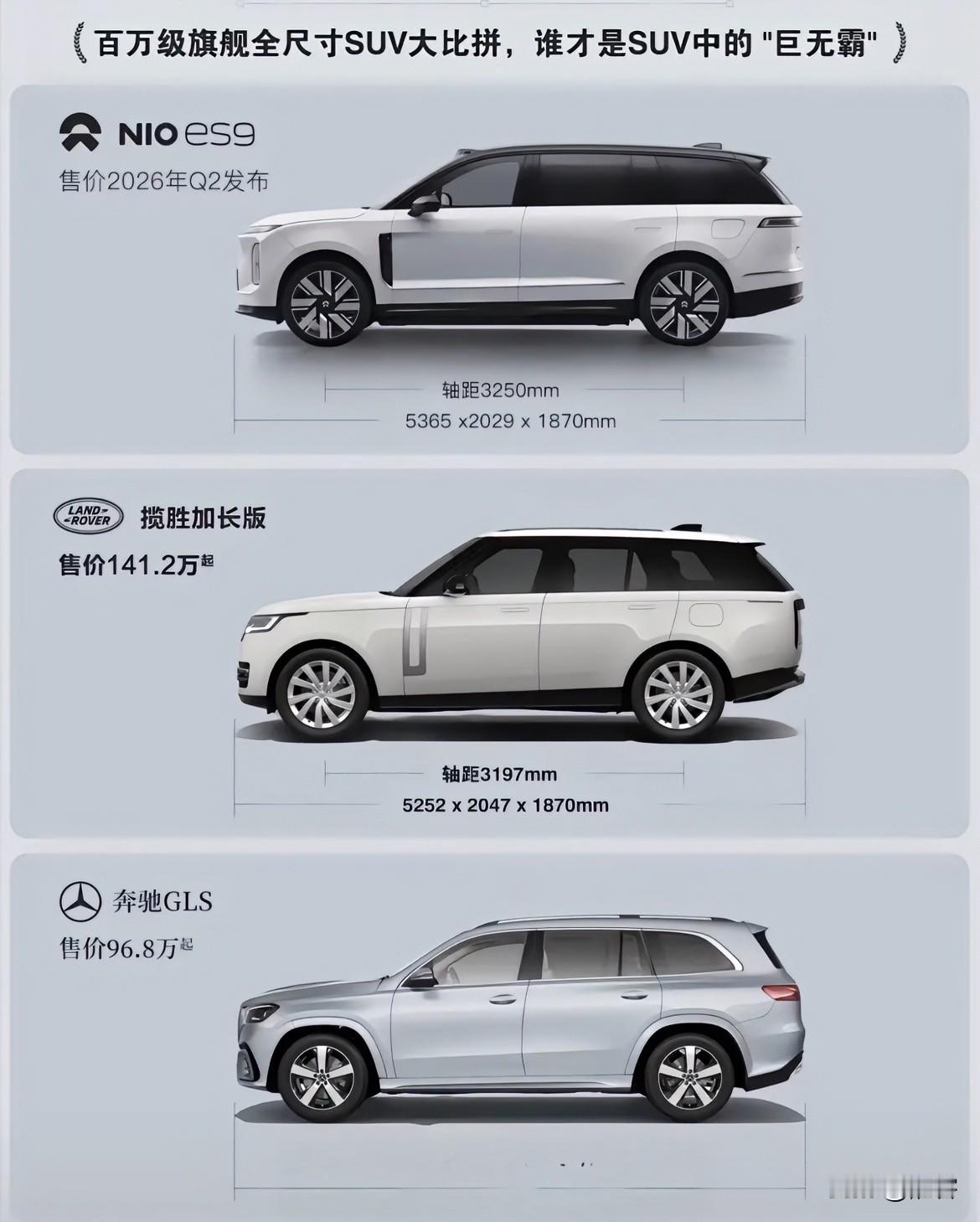 气场这一块揽胜加长版最能打，尤其在道路上给人的压迫感和“至尊”感。很期待蔚来ES