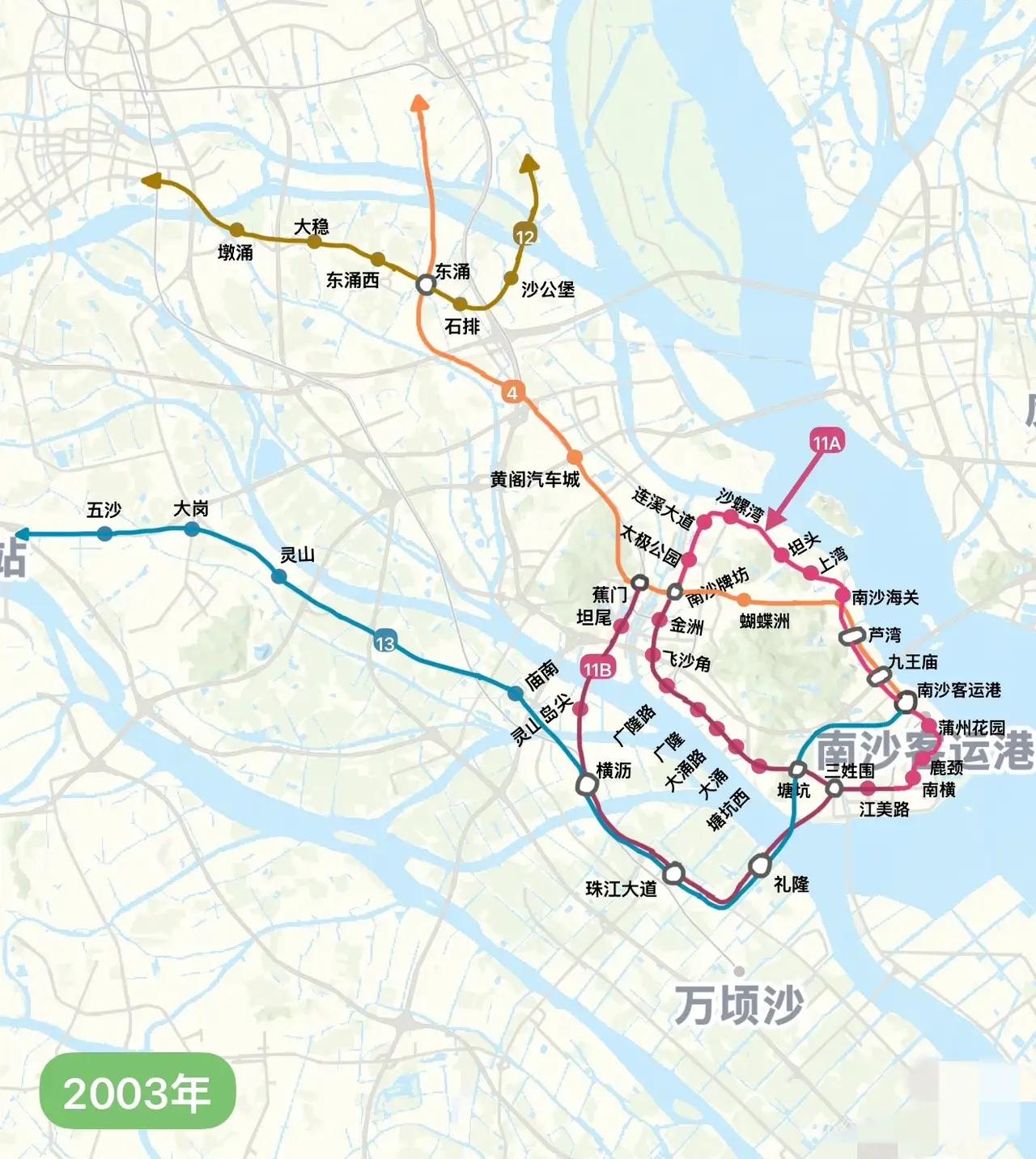 说广州被南沙拖累了二十年，感觉还真有点道理。从2003年到现在2026年，这都二