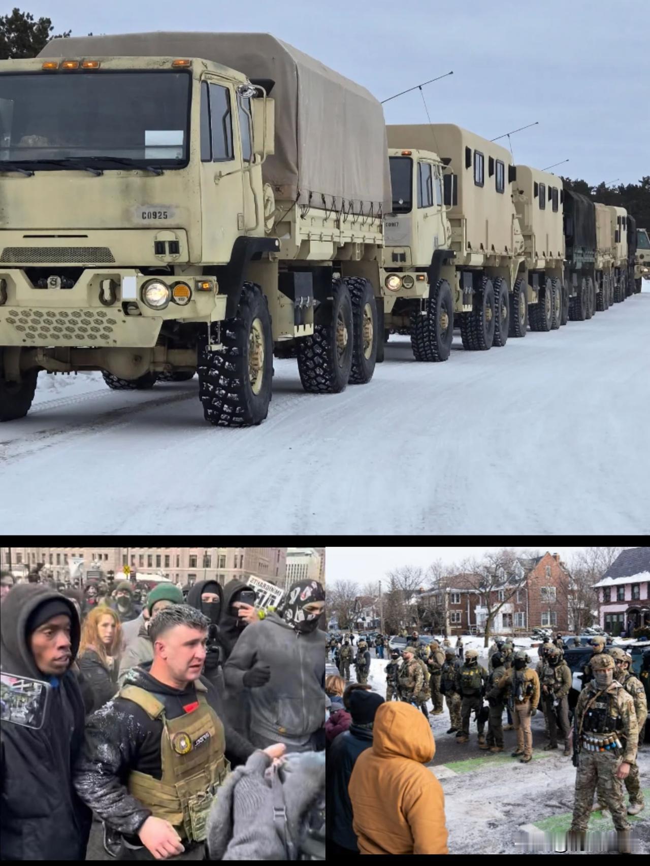 这下真是有好戏看了，美国明尼苏达州那边彻底乱套，感觉离“内战”就差一个火星子。