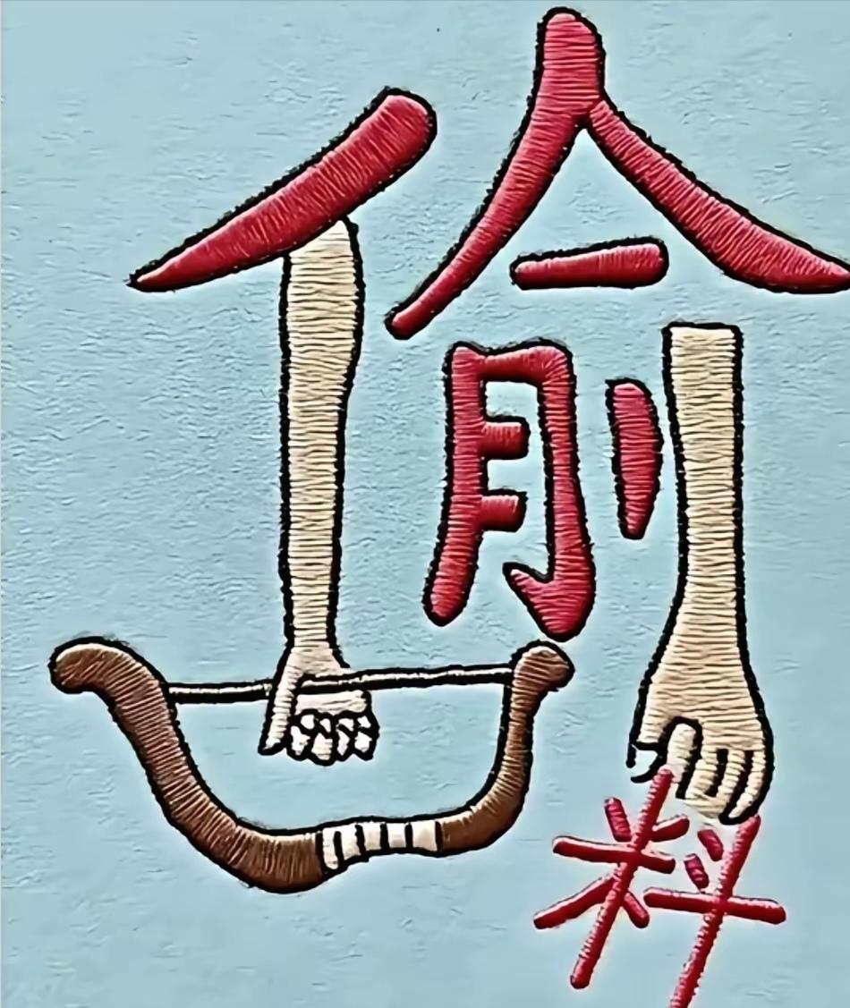 什么成语？猜到了吗？语文功底差的真猜不出来。刺绣版看图猜成语，把汉字和图画融合