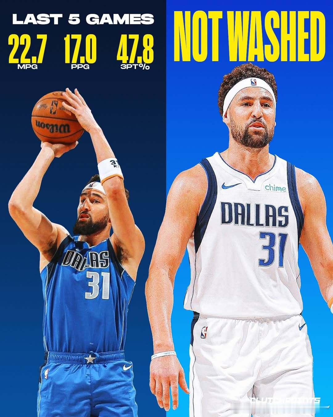 美媒ClutchPoints:克莱·汤普森正在提醒所有人，他远未过气。过去五