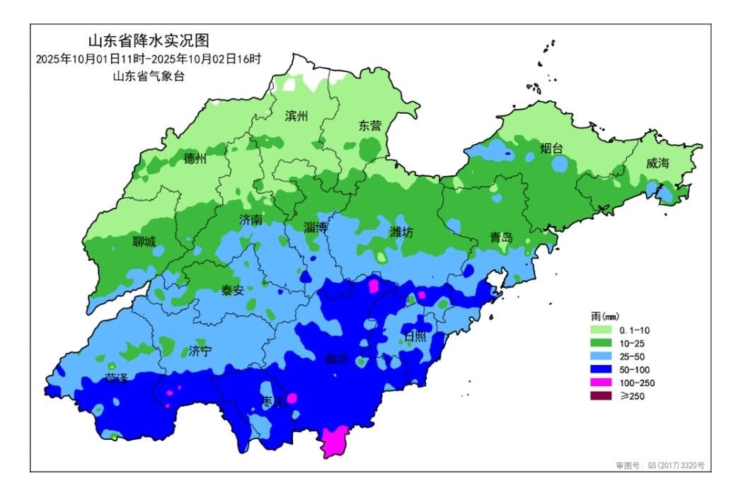 山东继续发布海上大风预警, 3市暴雨预警仍在生效