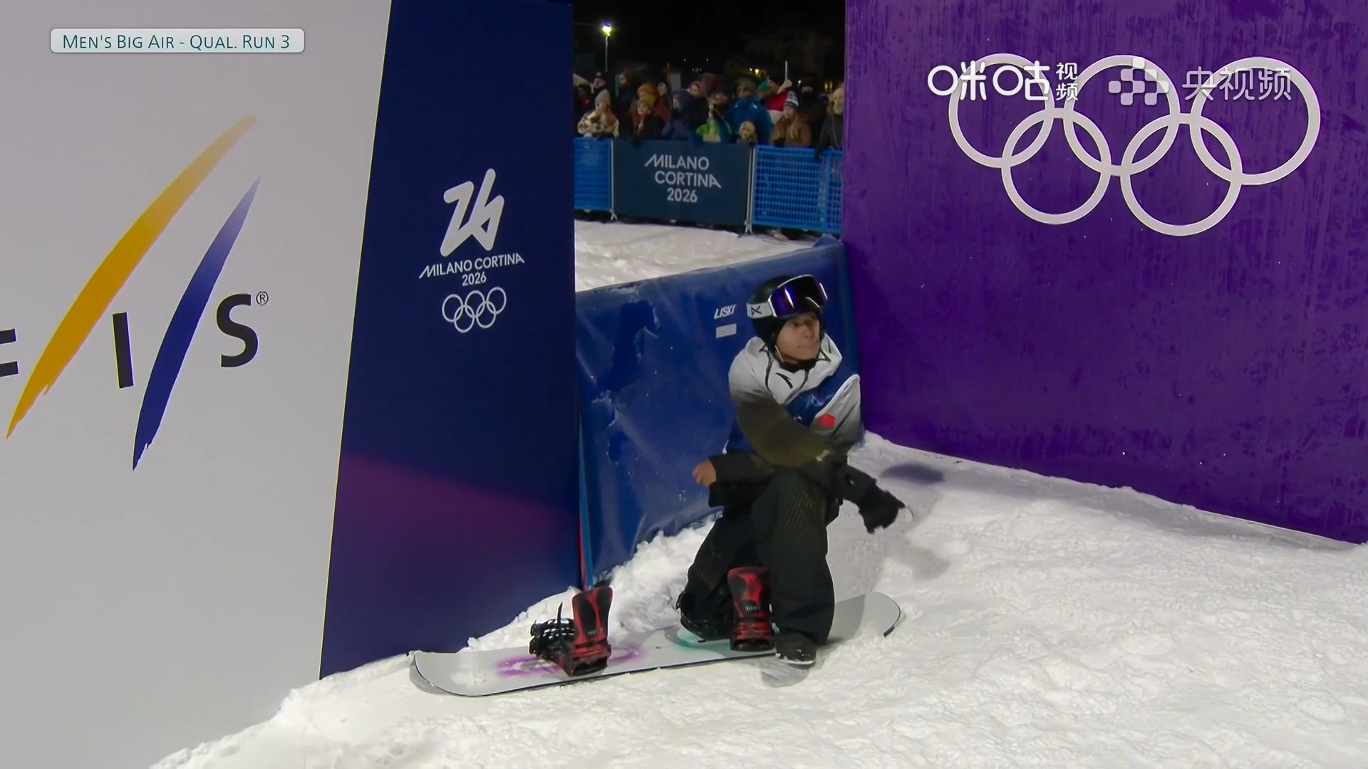 #葛春宇无缘大跳台决赛#米兰冬奥会单板滑雪大跳台预赛，🇨🇳中国小将后两跳失误
