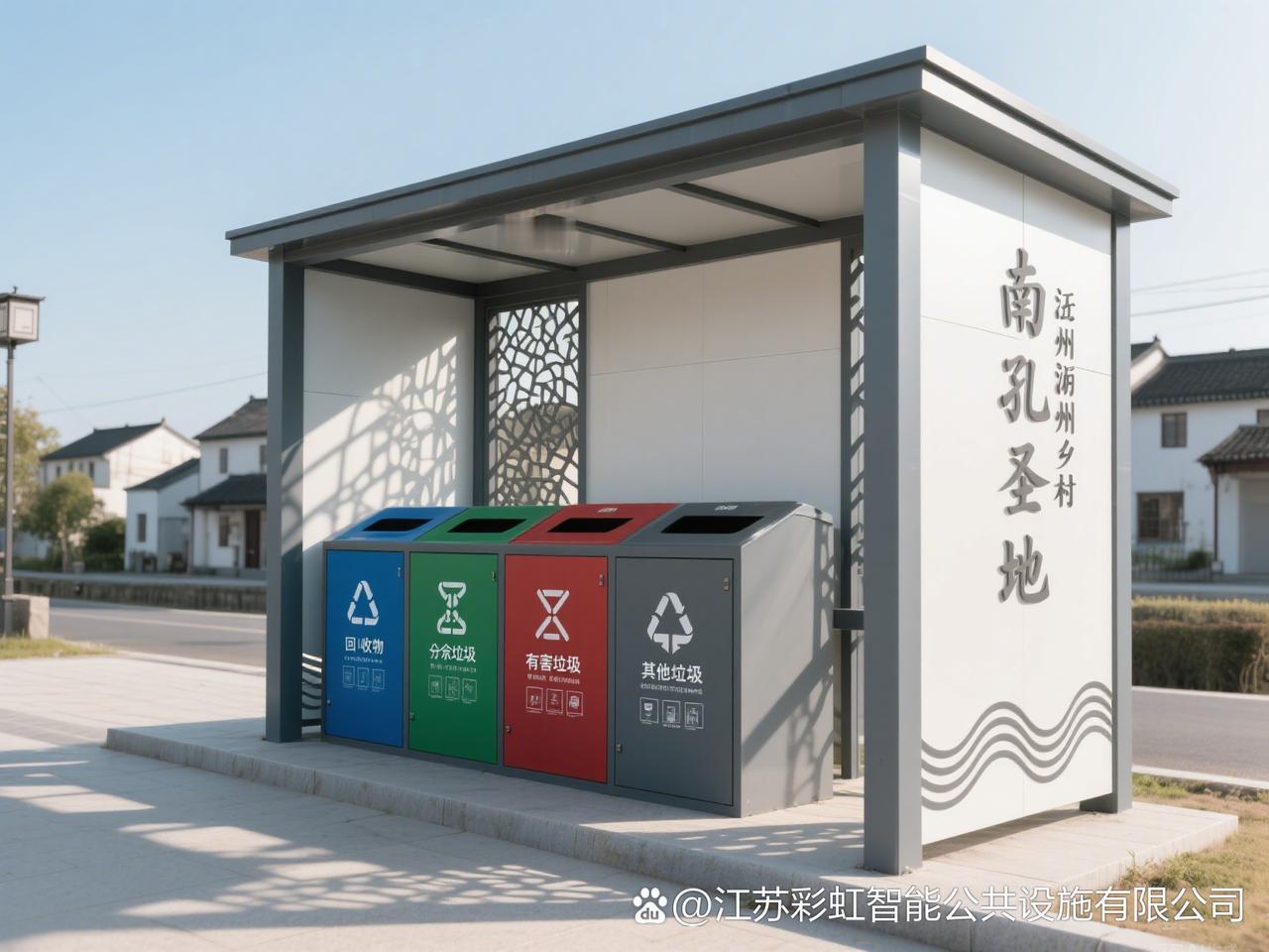 浙江省衢州市垃圾分类亭，把“南孔圣地”的风雅和环保智慧玩明白了✨！这些垃