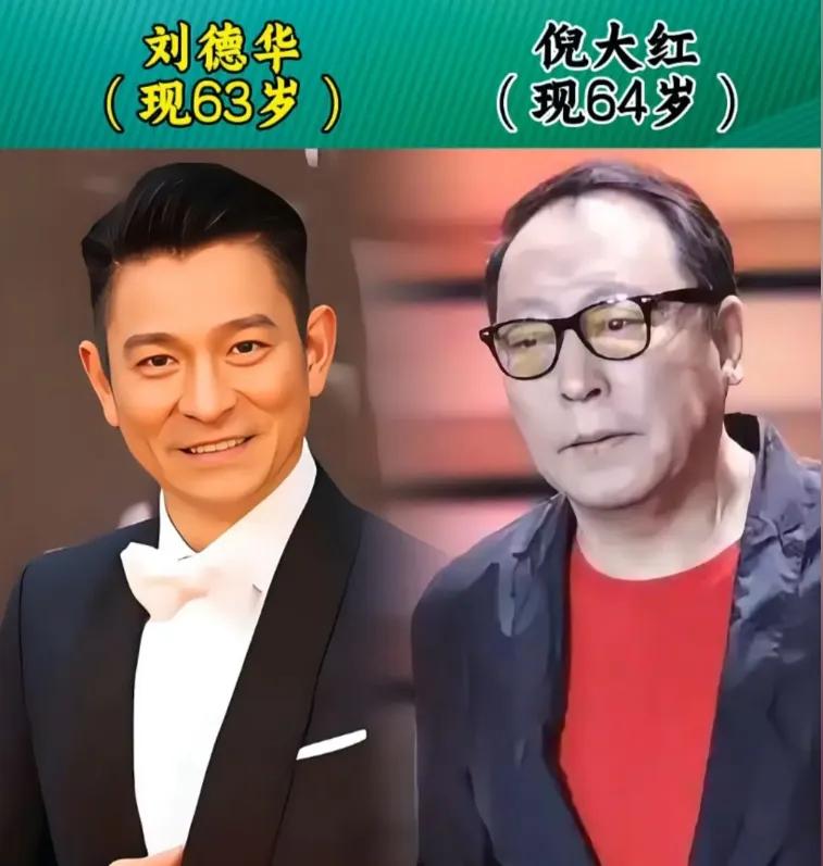 刘德华和倪大红一样大。伊能静和萨日娜一样大。张智霖和王新军一样大。吕良伟和